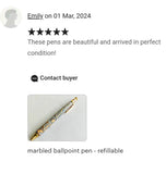 marbled ballpoint pen - refillable