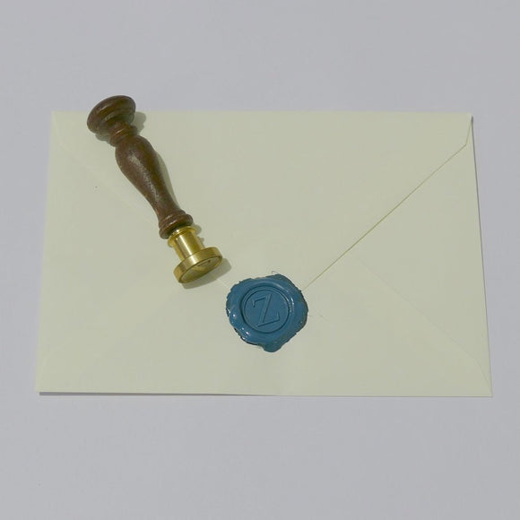 Wax Seal Single Initial (Capital Single Letter) with wooden handle