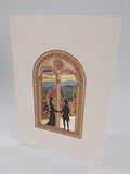 3D card 'couple' with Duomo Florence - silhouette