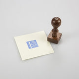 Monogram rubber Stamp with wooden handle