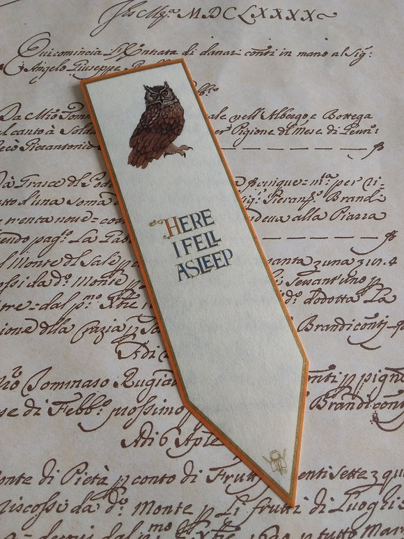 Parchment Paper Bookmark Owl - Reader Gift - Book Lover Gift - Gift for Reader - Gift for Women - Bookworm for Her