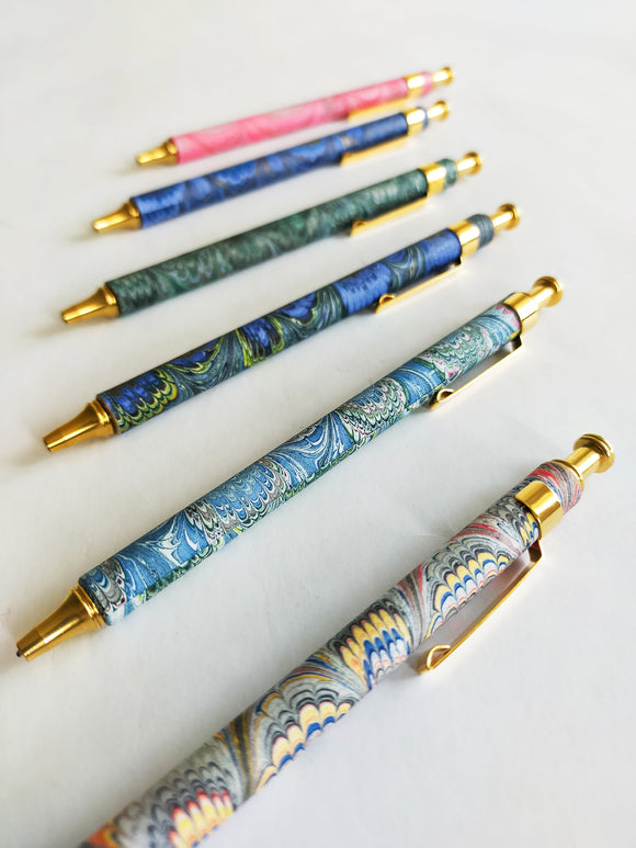 marbled ballpoint pen - refillable