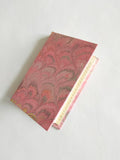 Small address book, pink hand marbled