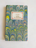 Turquoise Hardcover Notebook &quot;Wines to remember&quot; - Hand Marble - pocket size