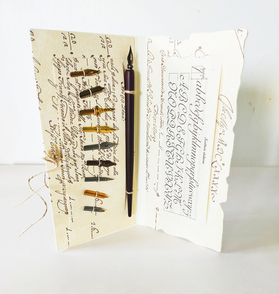 Calligraphy set with dip pen and 9 extra nibs – Peacock Paper Ltd