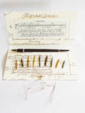 Calligraphy set with dip pen and 9 extra nibs