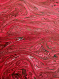 Red Hand marbled sheet of paper