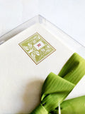 Single letter flat card set - Cards &quot;LG&quot; with monogram and envelopes