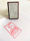 Bookplate rubber stamp - Cat