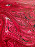 Red Hand marbled sheet of paper