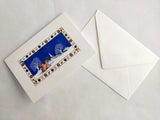 Folding Christmas Card  - &quot;Rabbits&quot;