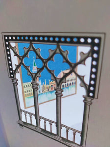 3D laser cut window card of Venice 'San Marco'