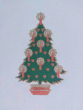 Folding Christmas Card  - &quot;Christmas Tree&quot; with candles