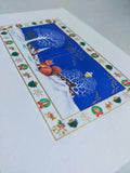 Folding Christmas card &quot;squirrel in the snow&quot;, hand embossed