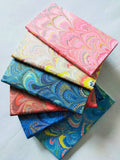 Small lined marbled notebook assorted colours