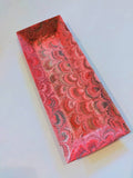 Red Hand marbled pen tray