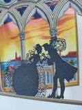 3D Folding card Venice couple