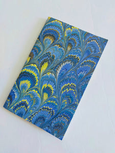 Marbled Journal - 100% recycled paper - peacock feather