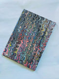 A4 size multicolour hand marbled folder with elastic band