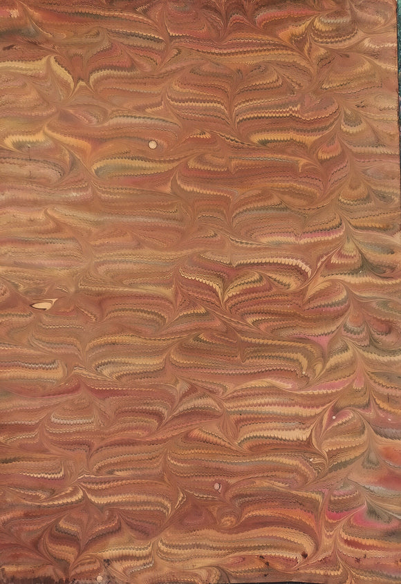 Hand marbled sheet of paper