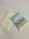 Venice landscape card and envelope, Canal and buildings