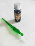 Green Mini glass calligraphy pen