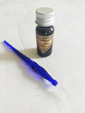 Blue mini glass calligraphy pen