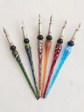 Murano glass dip pen, assorted colours