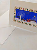 Folding Christmas Card  - &#39;squirrel in the snow&#39;