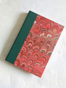 Large marbled address book with canvas on the spine, multiple colours