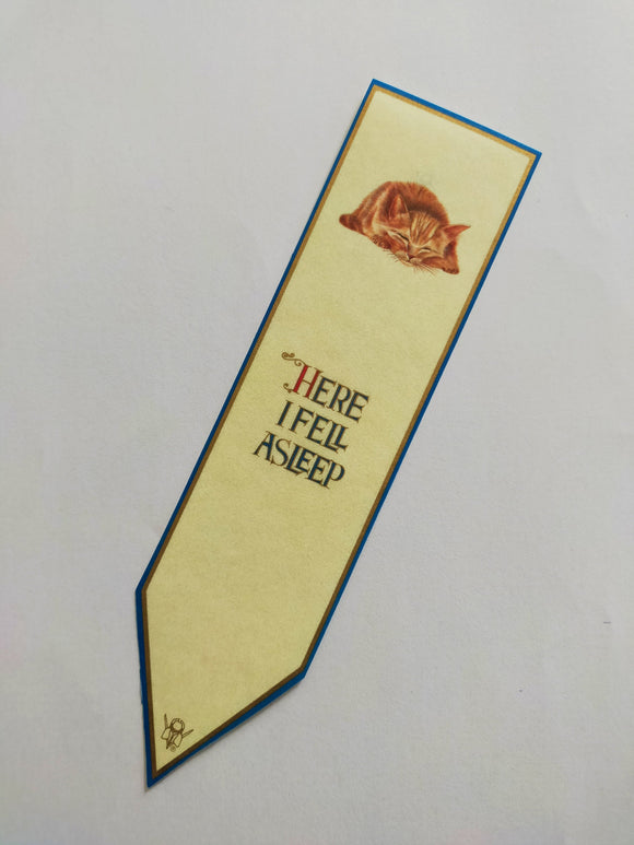 Parchment Paper Bookmark Cat