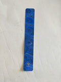 Blue hand marbled bookmark