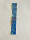 Turquoise hand marbled bookmark