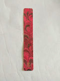 Red hand marbled bookmark