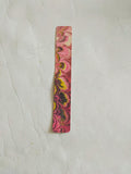 Pink hand marbled bookmark