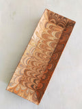 Orange Hand marbled pen tray