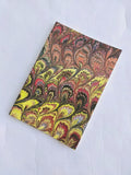 Multicolour marbled Journal - 100% recycled paper - peacock feather pattern