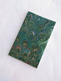 Marbled Journal - 100% recycled paper - peacock feather