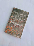 Marbled Journal - 100% recycled paper - peacock feather