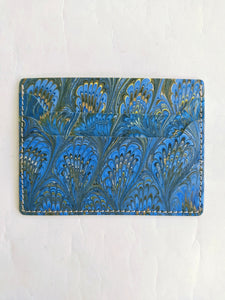 Hand Marbled cotton paper card wallet