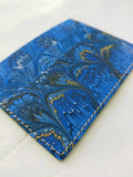 Hand Marbled cotton paper card wallet