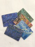 Hand Marbled cotton paper card wallet