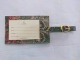 multicolour dark Marbled cotton paper luggage tag