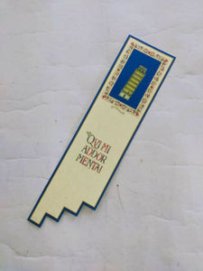 Parchment paper bookmark tower of Pisa &quot;Here I fell asleep&quot;