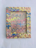 self standing multicolour marbled wooden picture frame peacock patter with screen