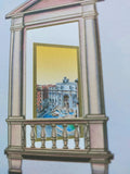 3D laser cut window card of Rome &quot;Trevi fountain&quot;