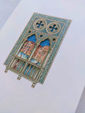 Venice card 3D laser cut window &#39;Canal with Gondola&#39;