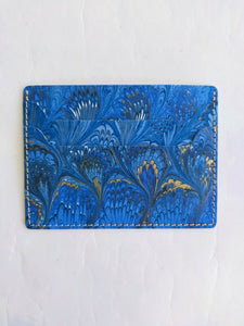 Hand Marbled cotton paper card wallet