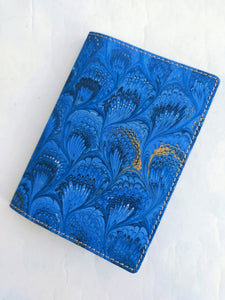 Hand Marbled cotton paper passport cover, assorted colours