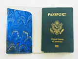 Hand Marbled cotton paper passport cover